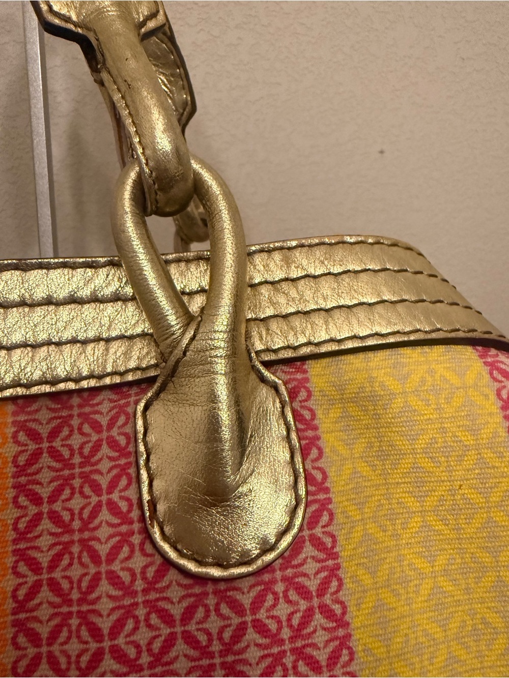 Loewe Anagram "New Road" Striped Canvas Fiesta Satchel XL Bag-GUC! - Picture 6 of 17